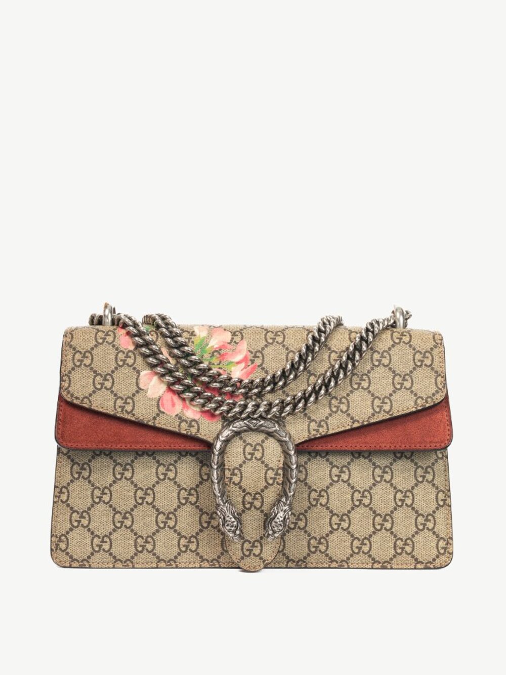 Gucci Dionysus Small Antique Rose Blooms GG Supreme Chain Bag